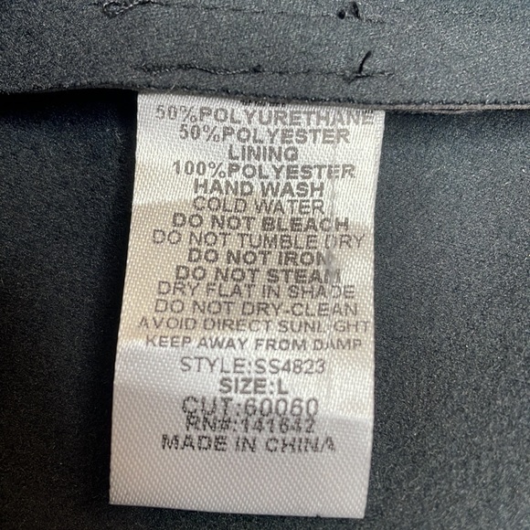 NWT  She + Sky faux leather long sleeve button down dress with belt. Size large. - Picture 11 of 12